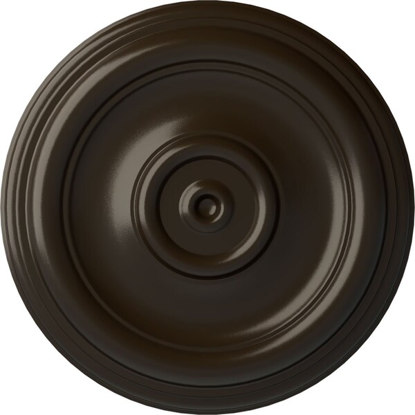 Ekena Millwork Traditional Ceiling Medallion (Fits Canopies up to 2 3/4"), Hand-Painted Stone Hearth, 12"OD x 1"P CM12TRSHF - main